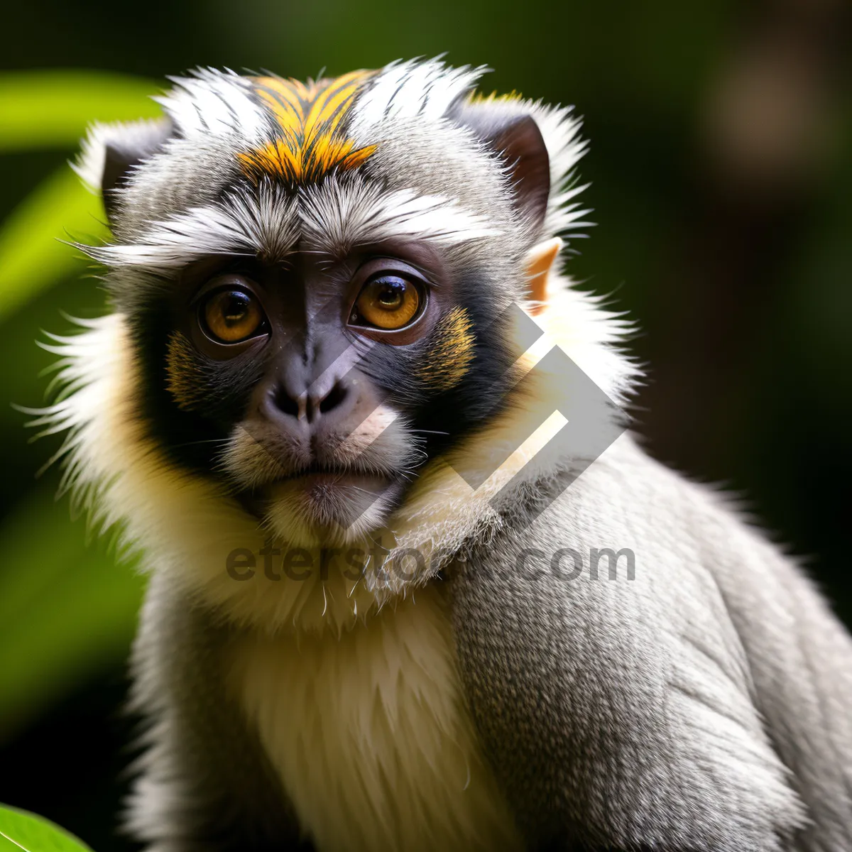 Picture of Cute Wild Monkey Portrait at the Zoo