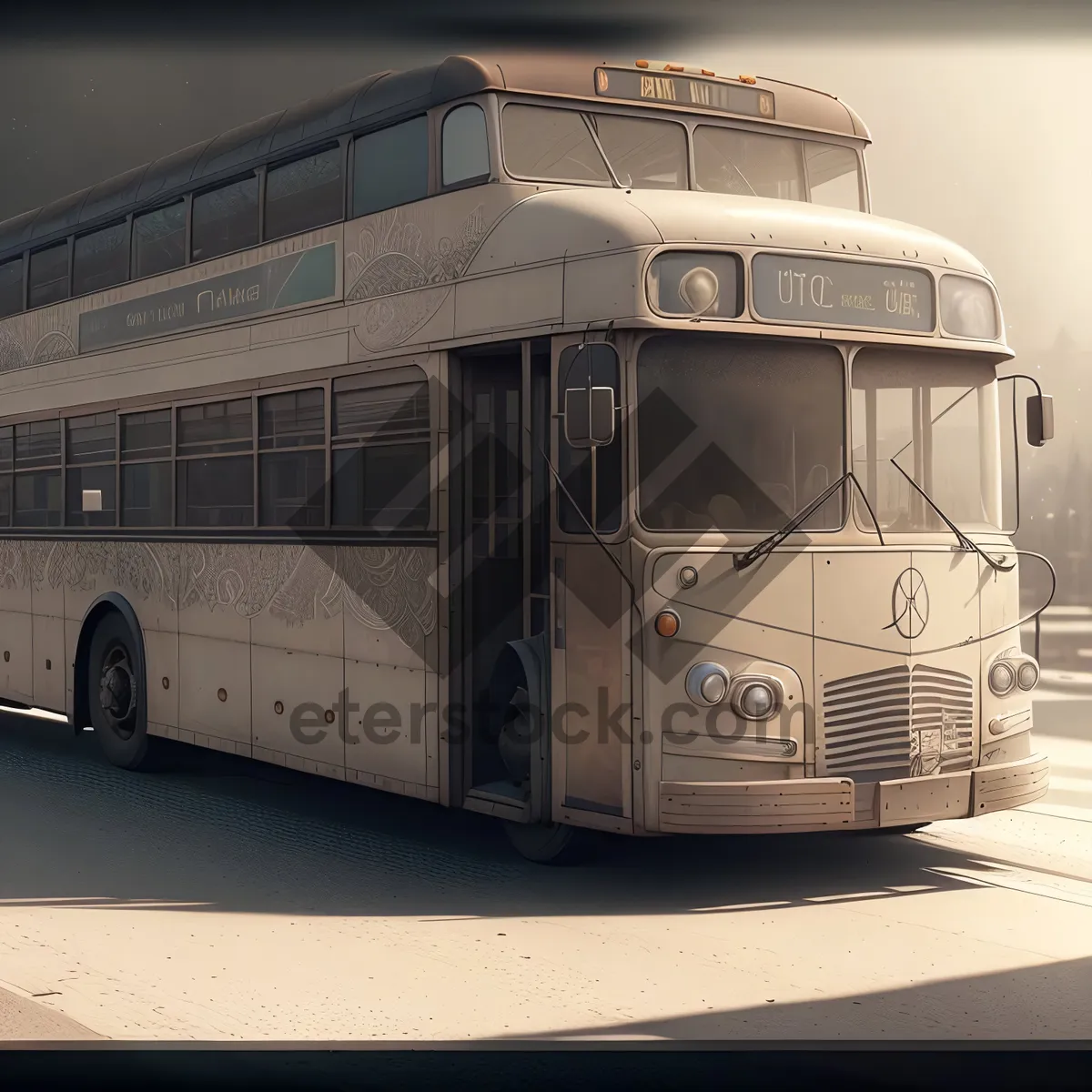 Picture of Urban Transit: Trolleybus on Traffic-filled Road