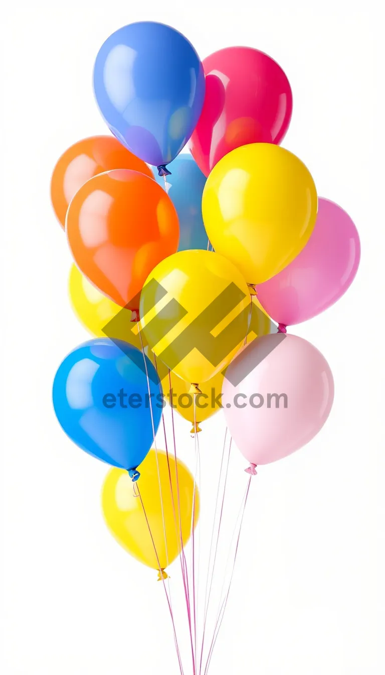 Picture of Colorful Birthday Balloons Set