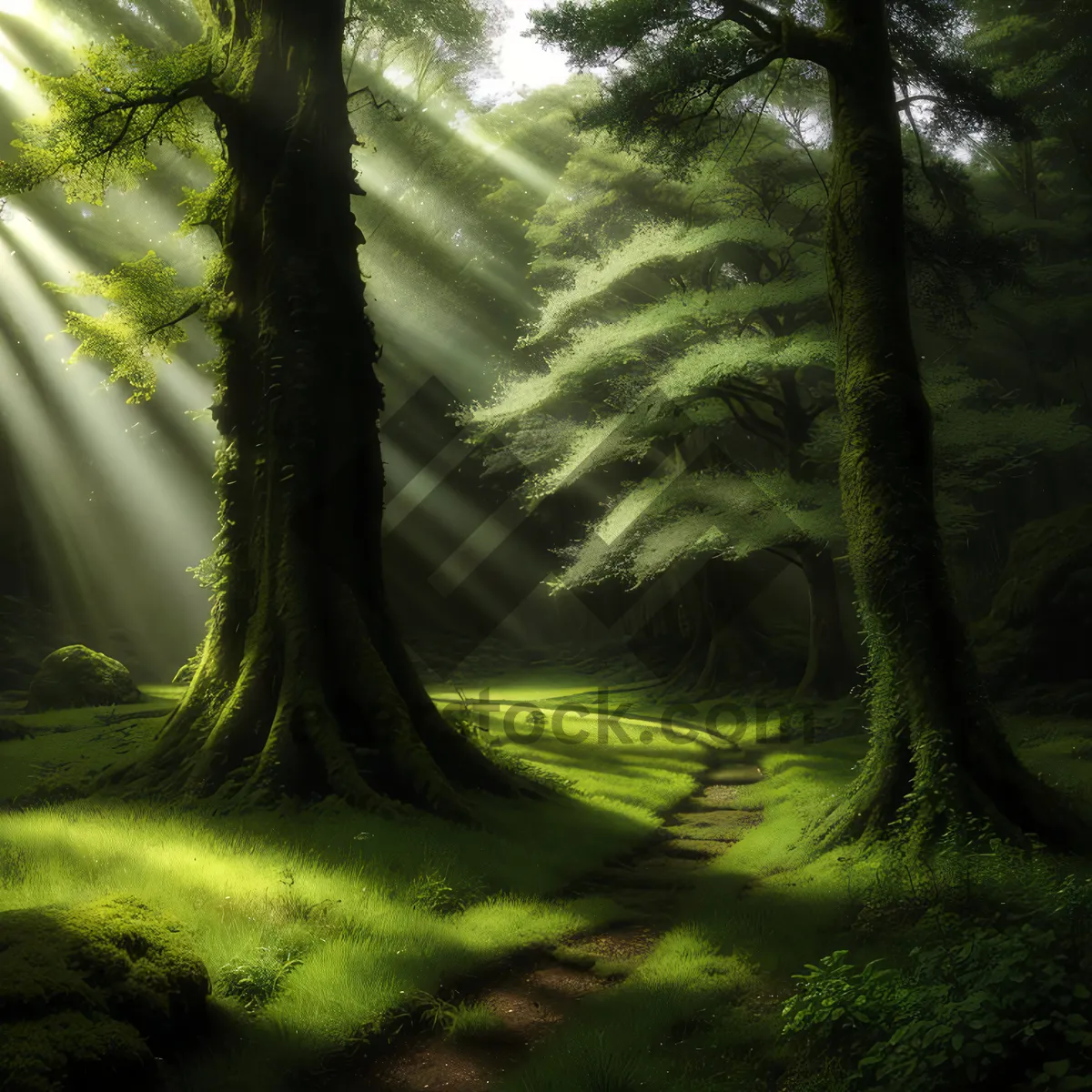 Picture of Tropical Sunlight in Southern Beech Forest Clearing