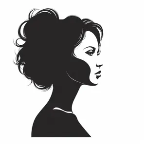 Black Cartoon Haircut Clip Art Drawing