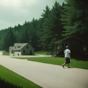 Golfer in Action on Serene Golf Course