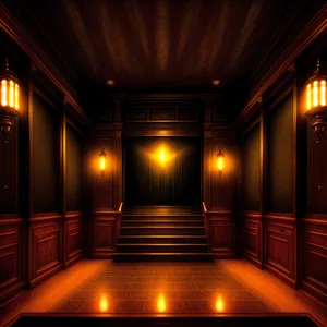 City Hall Theater Interior with Elegant Curtain