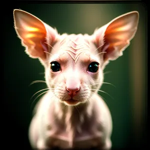 Curious Kitty with Fluffy Ears