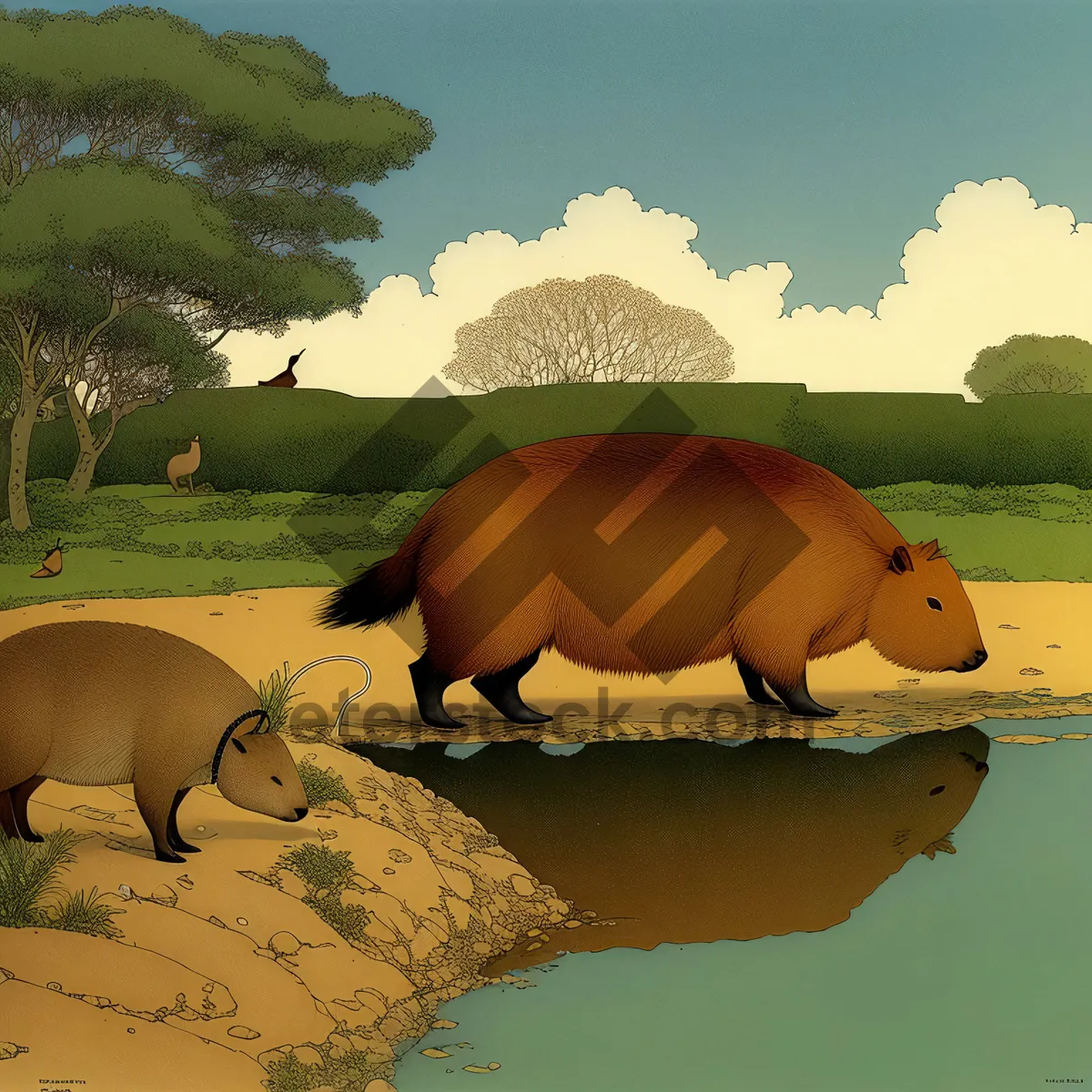 Picture of Savings Hippo: Adorable Ungulate Piggy Bank Image