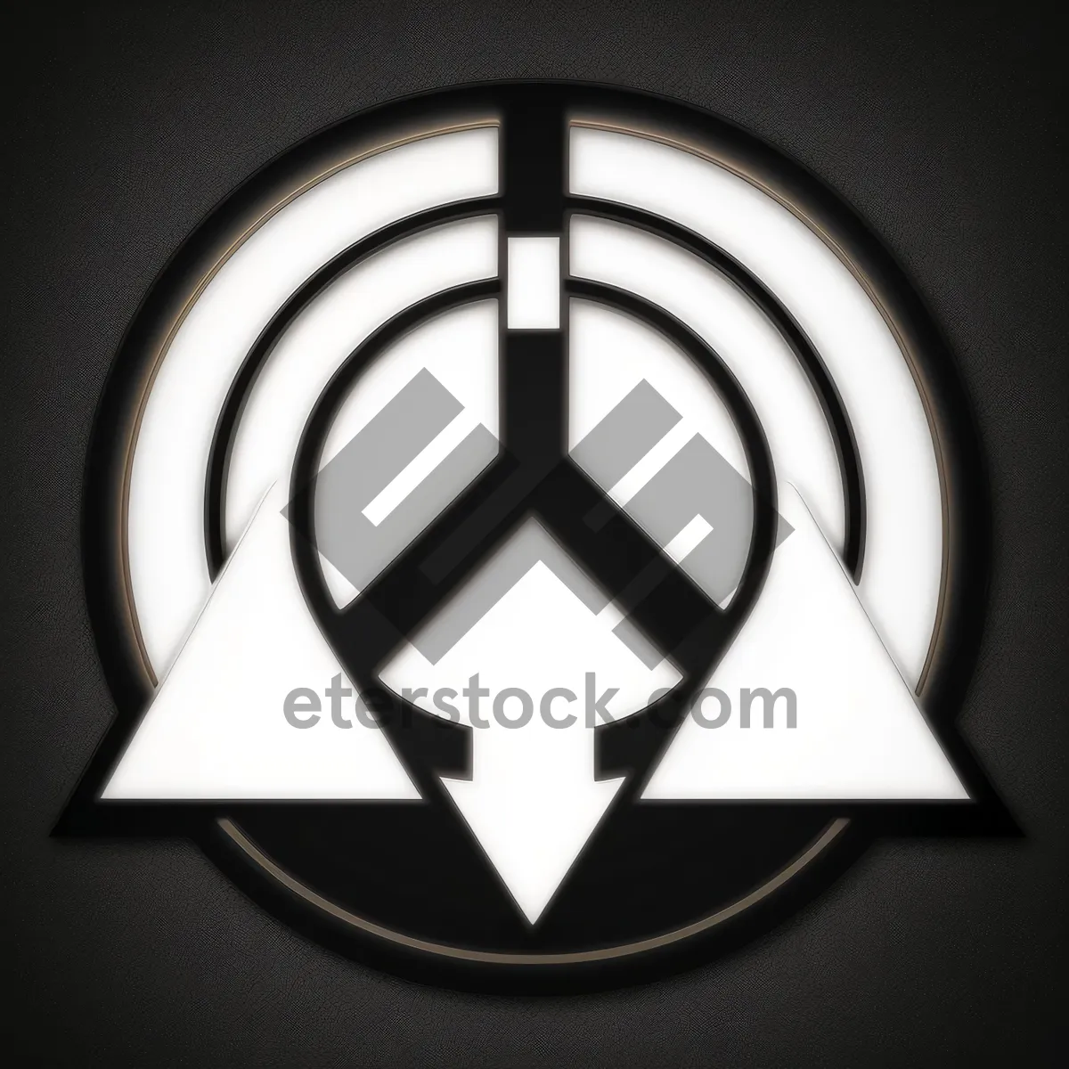 Picture of Modern Black Fist Button Icon Design