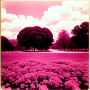 Vibrant Blooms: Pink Moss Phlox in a Colorful Garden.