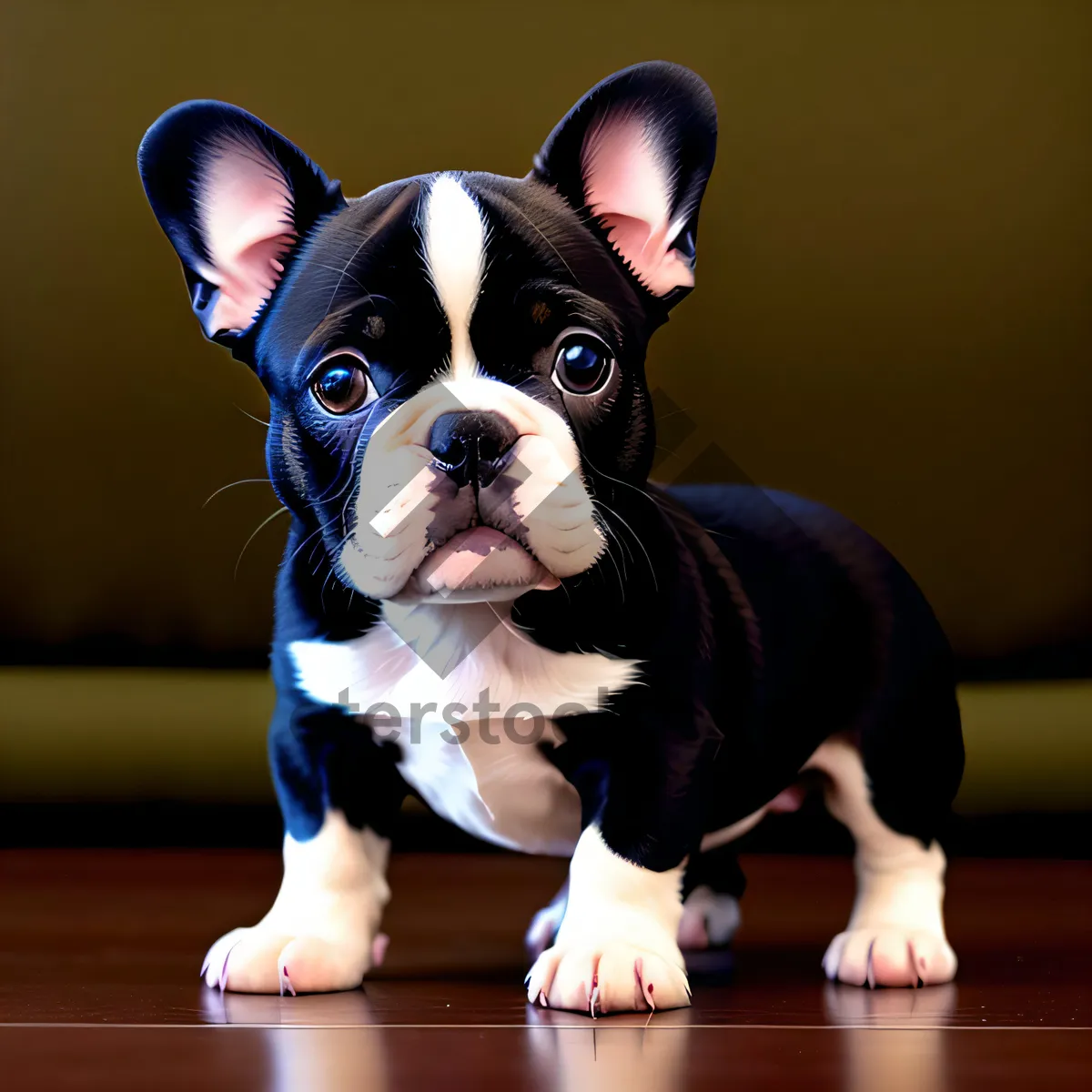 Picture of Adorable Terrier Bulldog Puppy - Cute Purebred Canine