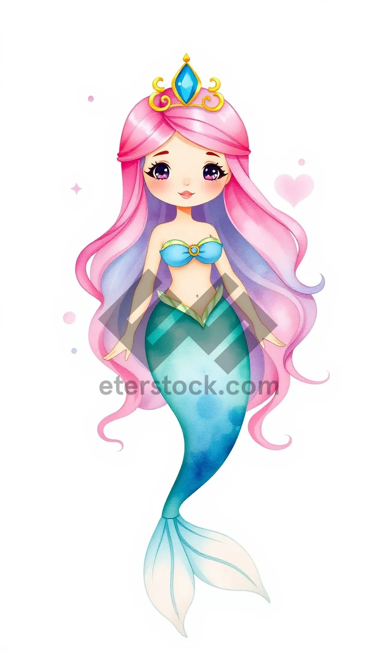 Picture of Cute Princess Cartoon Clip Art Image