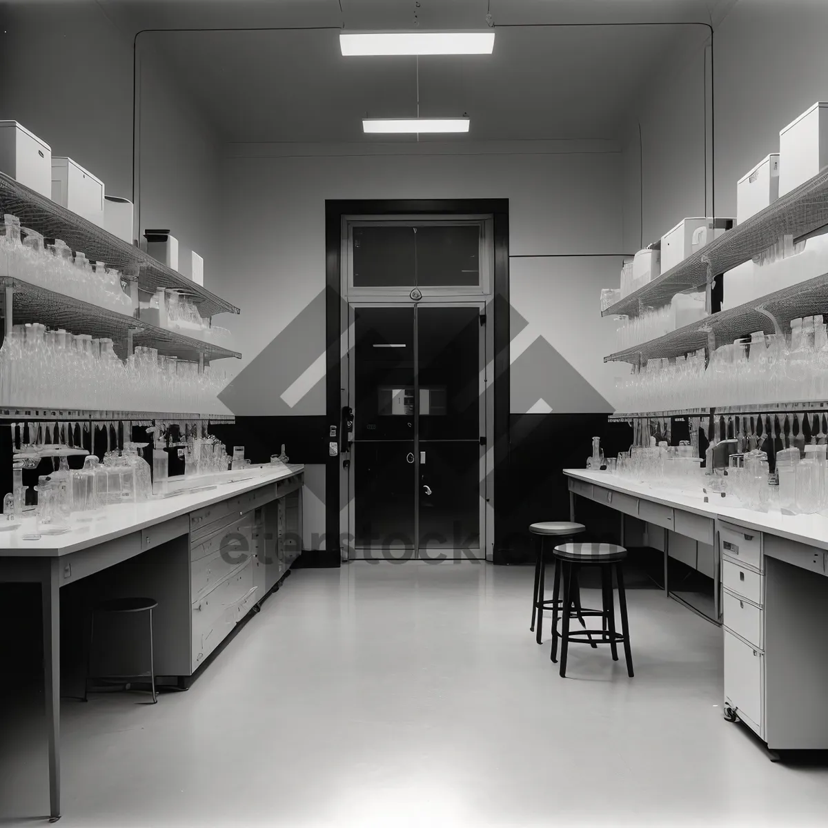 Picture of Modern Interior Library with Furniture and Wood Accents