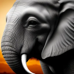 Majestic Safari Elephant Concealed Behind Mask