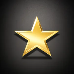 Sparkling 3D Star Symbol Graphic Design