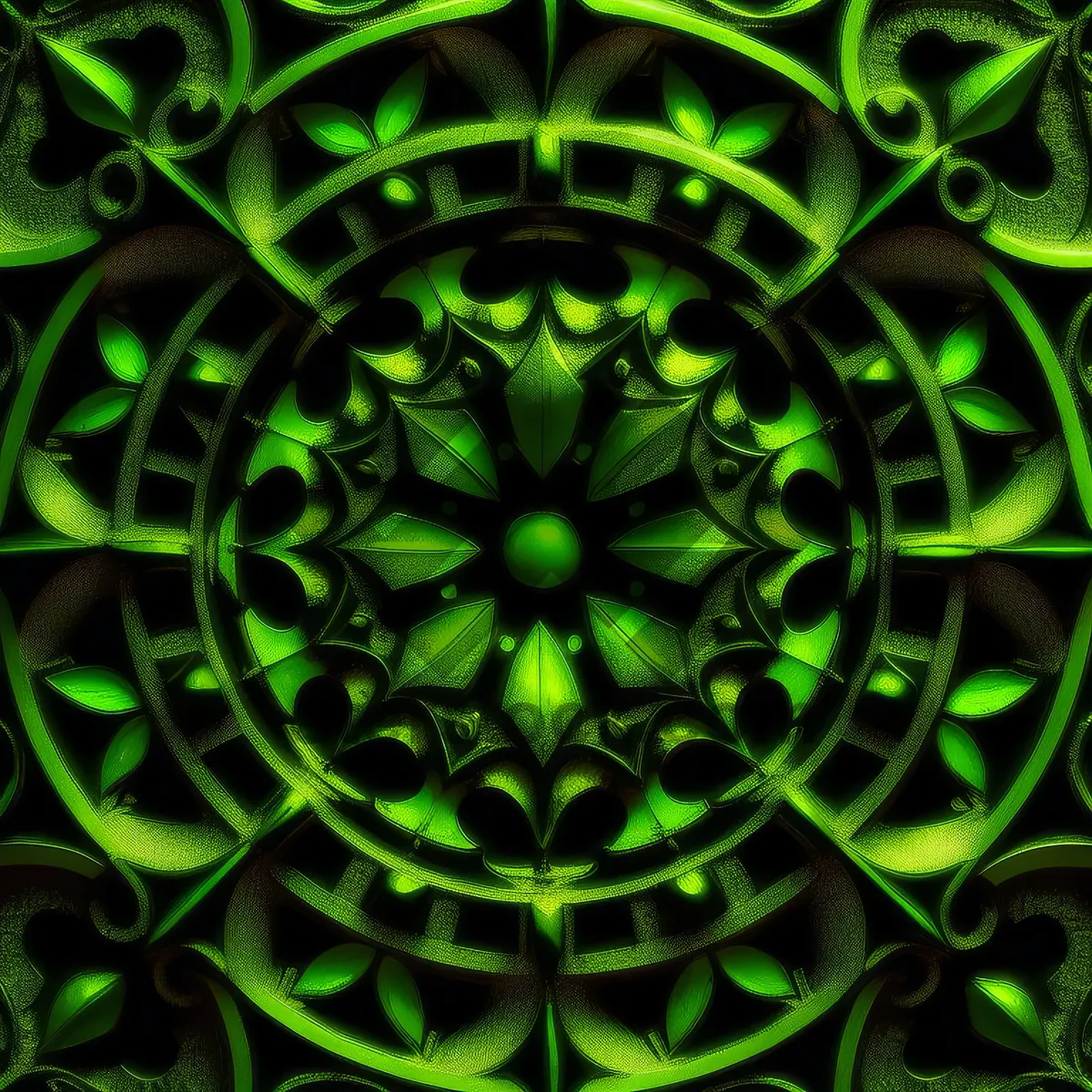 Picture of Fractal Symmetry: Futuristic Geometric Light Pattern