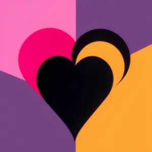 Romantic Heart Stencil in Love Icon