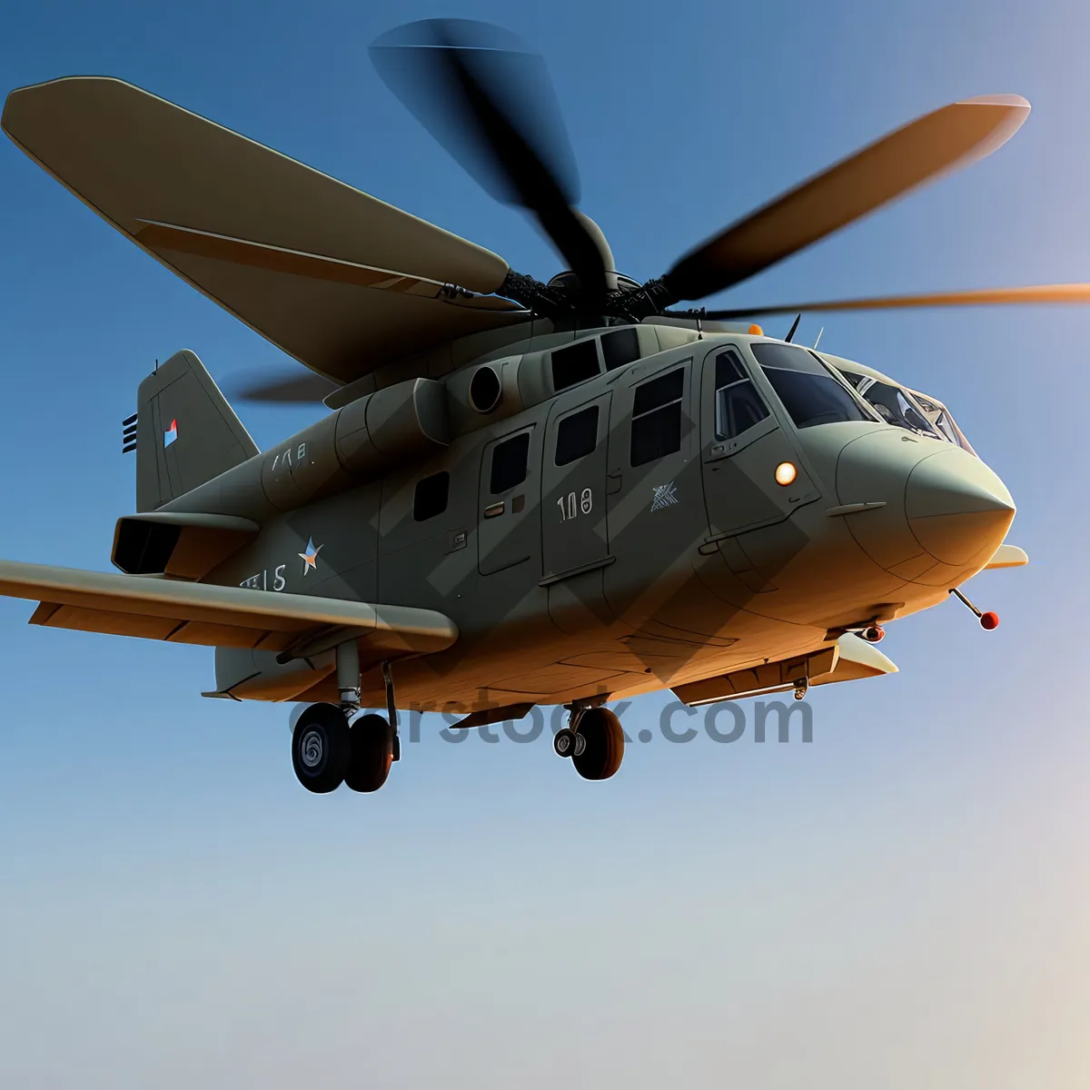 Picture of Speedy Sky Navigator: Airplane Propeller in Flight