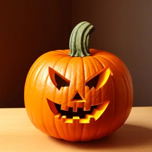 Spooky Jack-O-Lantern Halloween Decoration: Evil Pumpkin Face