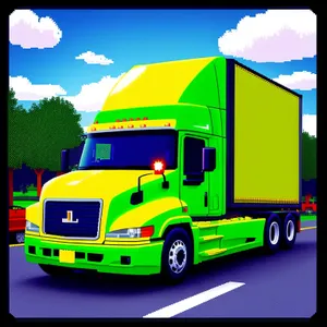 Fast Freight Truck on Highway