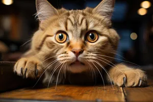 Adorable tabby with curious eyes and fluffy fur