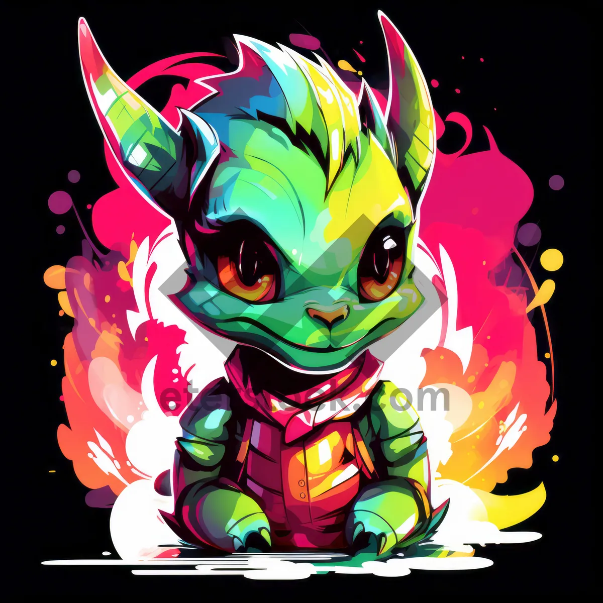 Picture of Magical Sorcerer Cartoon Dance Art Character Fun Design