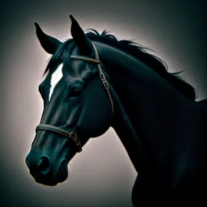 Majestic Chestnut Stallion in Outdoor Field