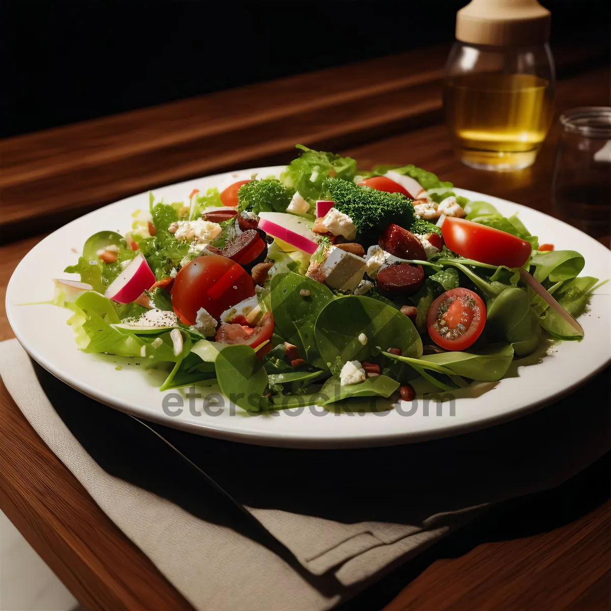 Picture of Fresh Vegetable Salad with Grilled Chicken and Cherry Tomatoes