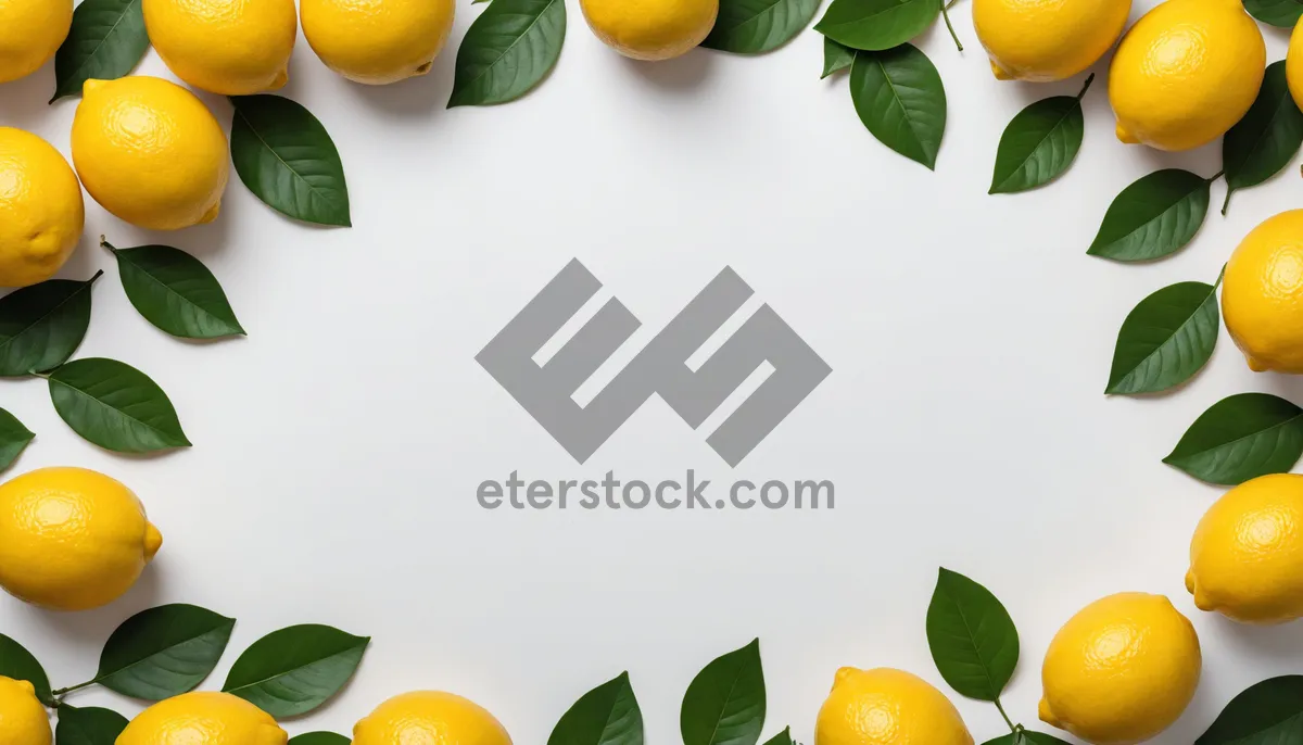 Picture of Fresh Citrus Fruits with Leafy Greens for Health