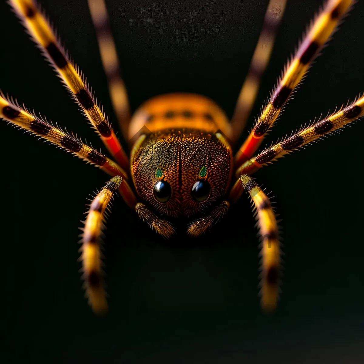 Picture of Black Arachnid - Close-up Wildlife Cricket Bug