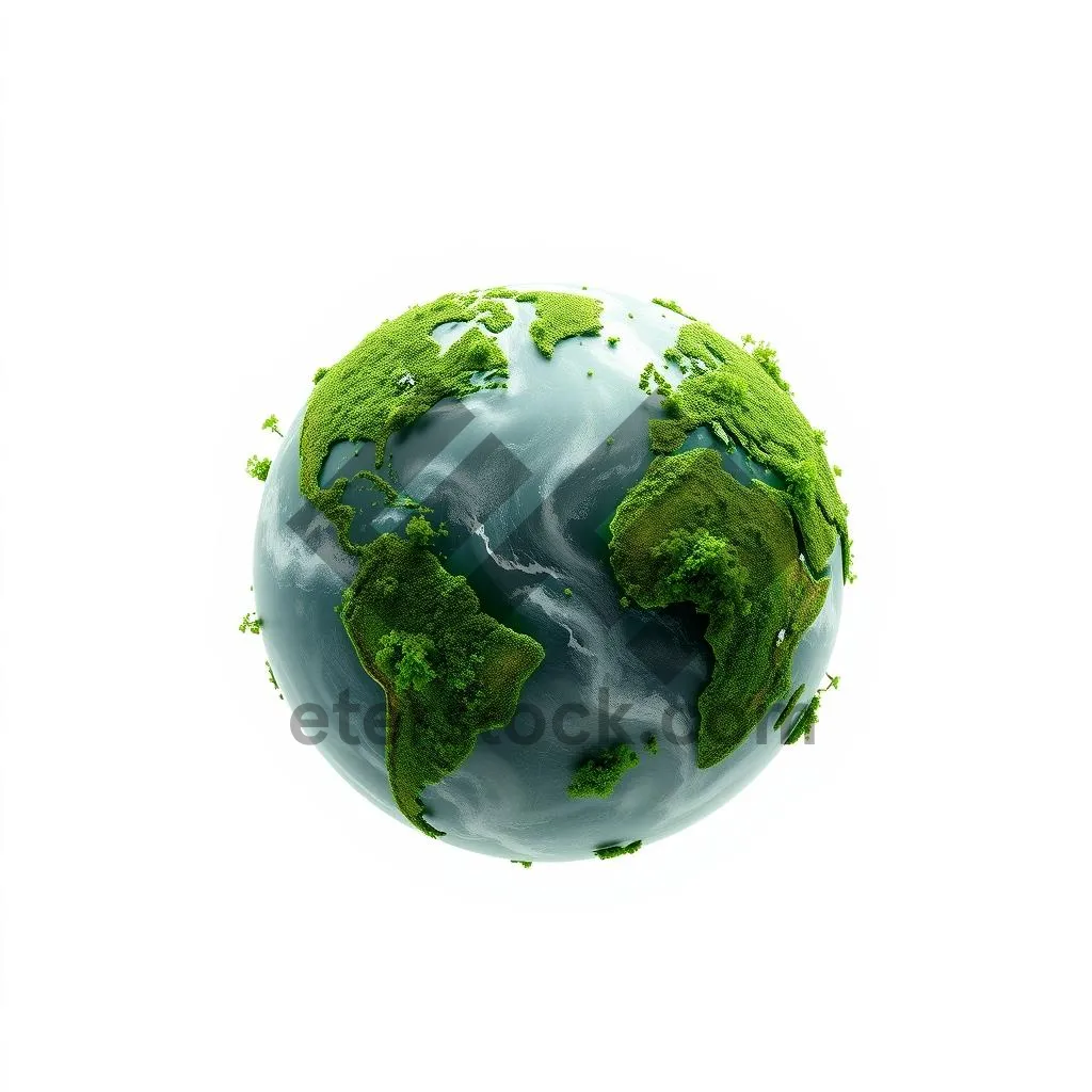 Picture of Earth Globe Icon for Global Geography Design Concept