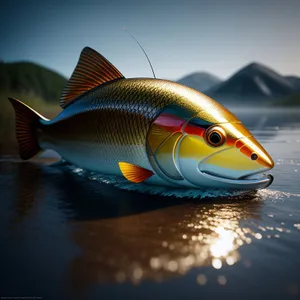 Tropical Sea Fish Swimming in Aquarium