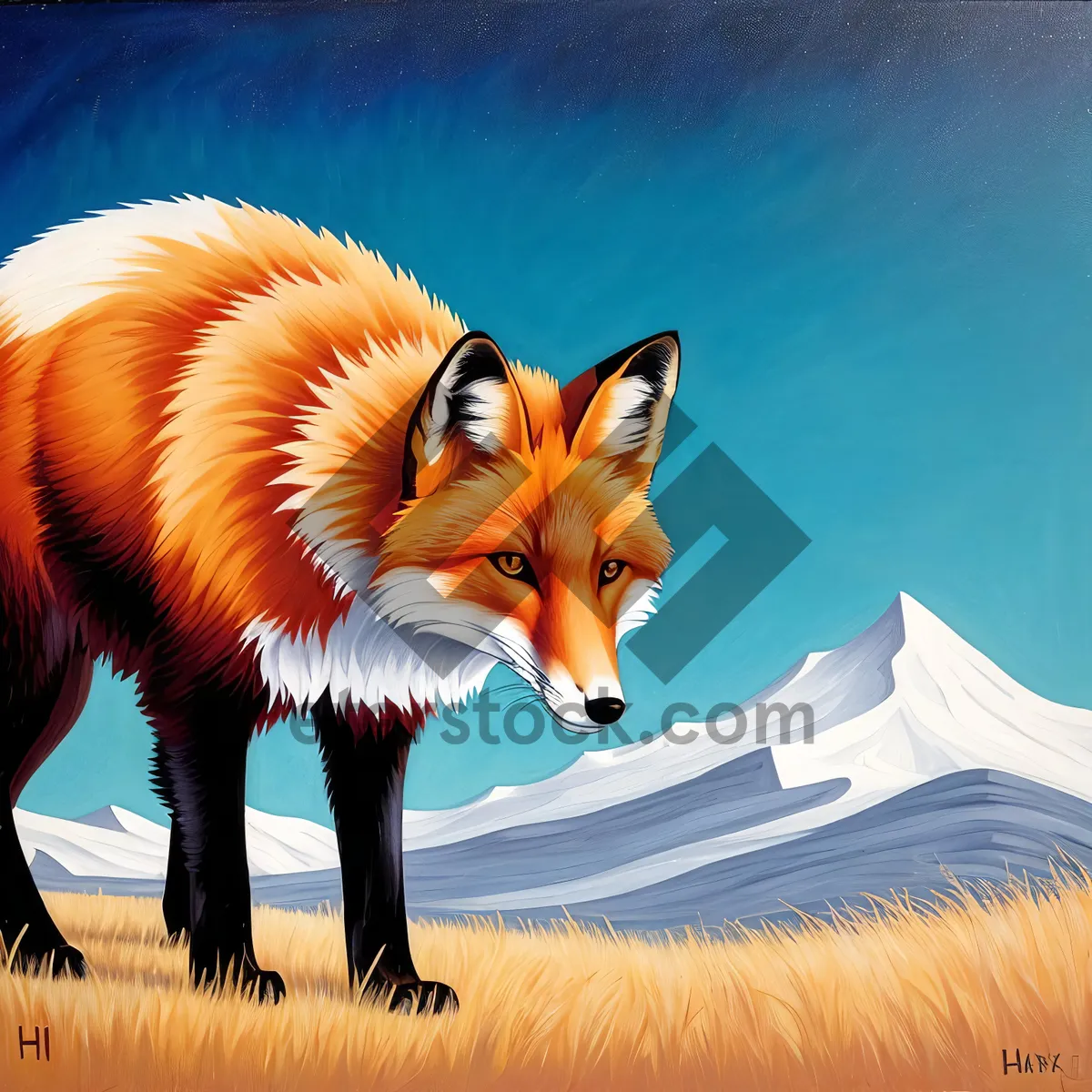 Picture of Cute Red Fox - Furry Canine Portrait