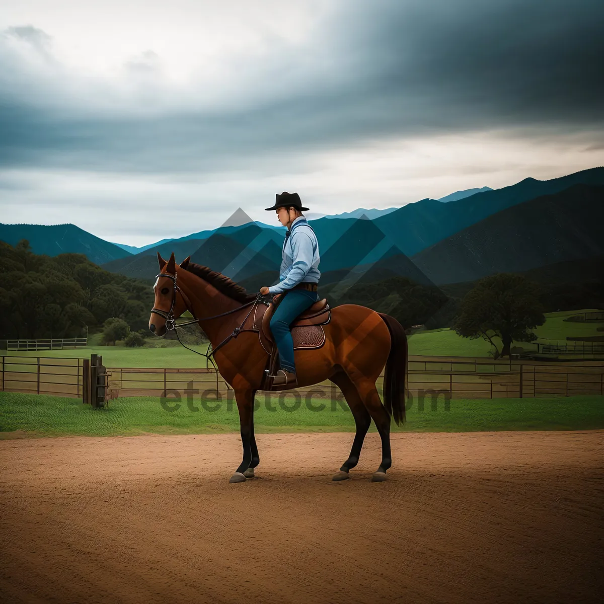 Picture of Stallion on Pasture, Equine Sports Equipment