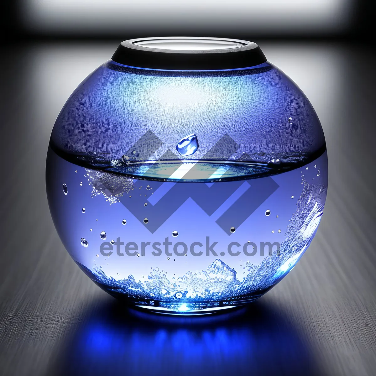 Picture of Glass Aquarium Vessel with Liquid