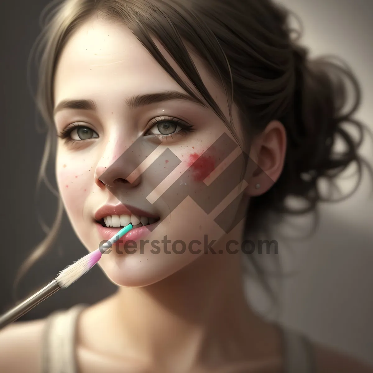 Picture of Stunning Red Lipstick Makeup Portrait