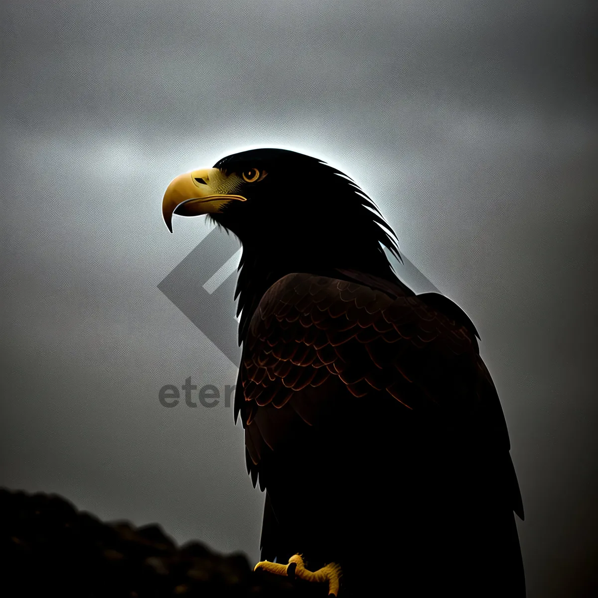 Picture of Bald Eagle soaring with piercing gaze