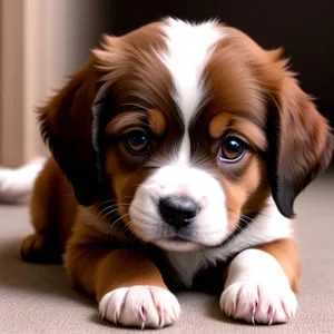 Cute Toy Spaniel Puppy - Adorable Fur Companion Portrait