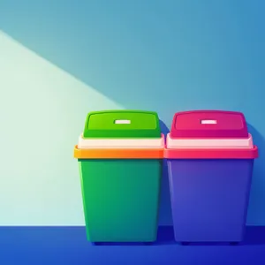 Conserve Eco Business Icon: 3D Render Symbolizing Recycling and Waste Disposal