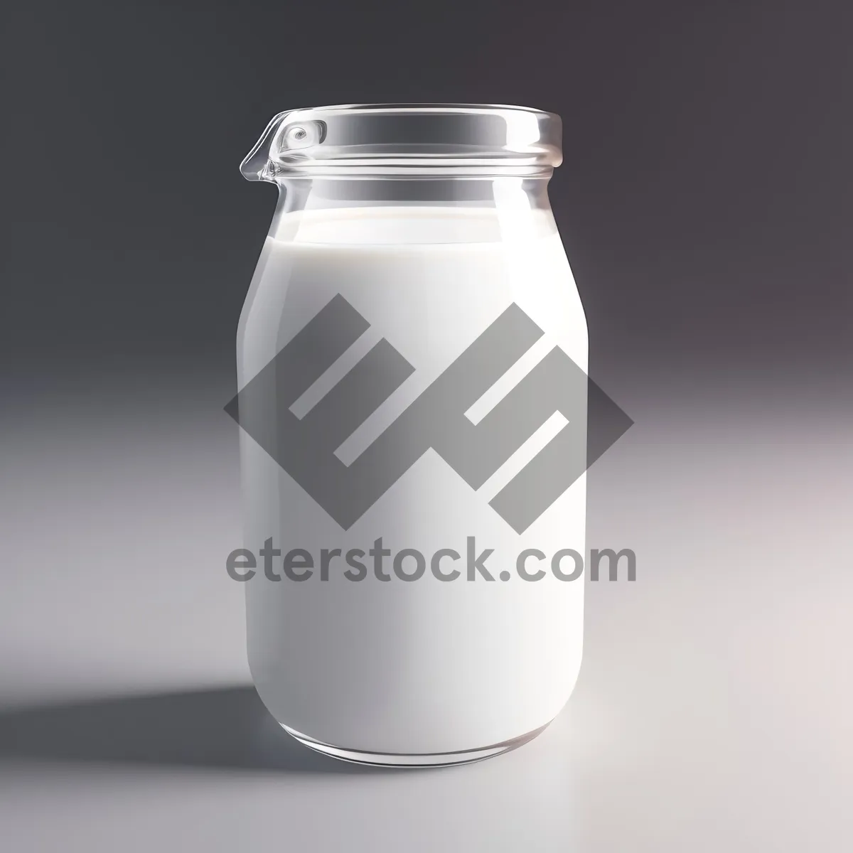 Picture of Fresh Glass Bottle of Healthy Milk