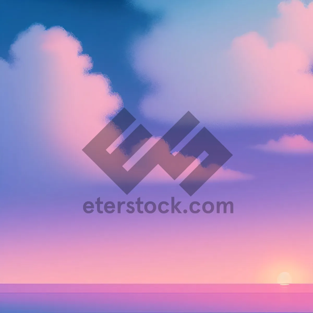 Picture of Serene Spring Sky - Vibrant Blue Cloudscape