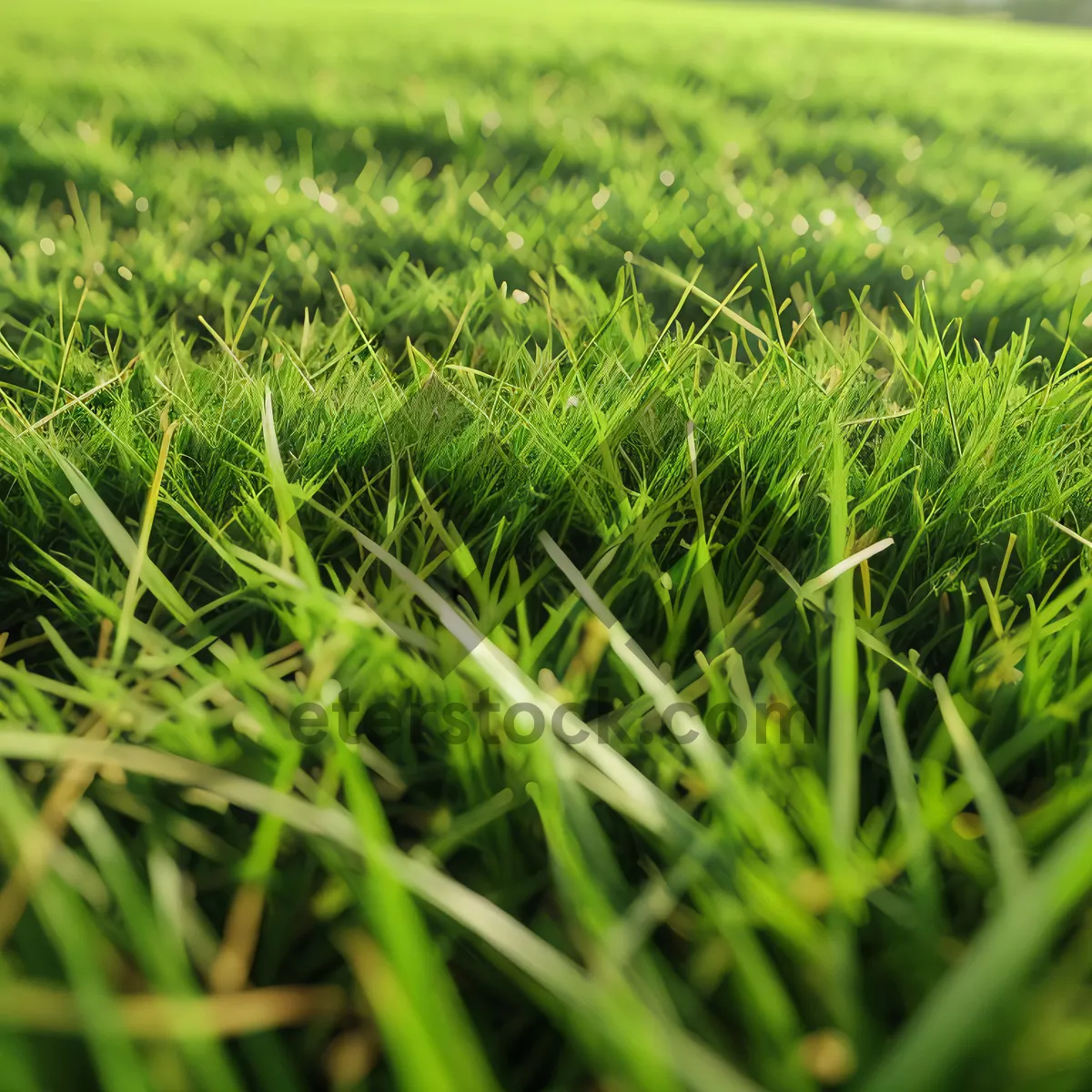 Picture of Vibrant Green Grass in a Summer Meadow