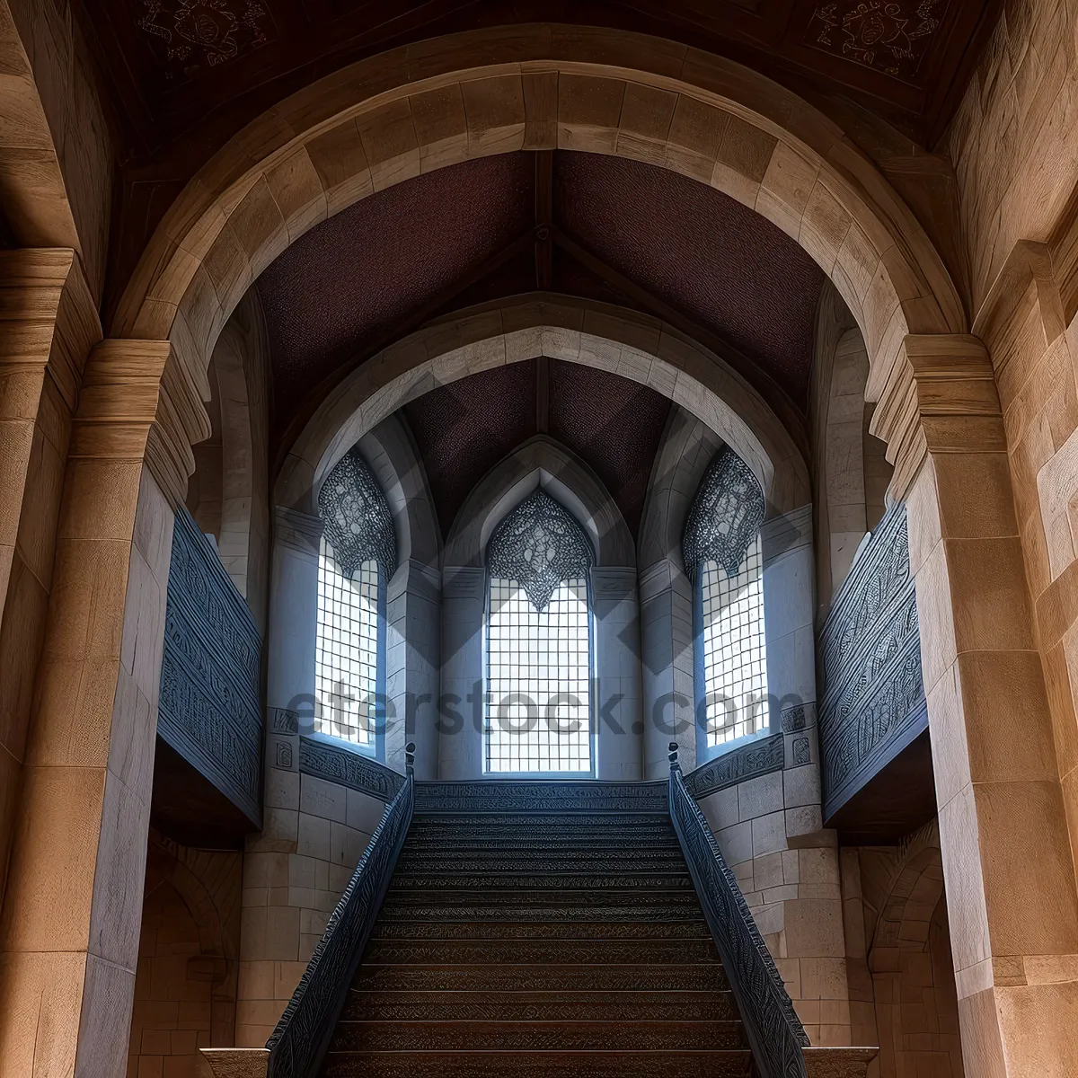 Picture of Ancient Cathedral Vaulted Roof: Historic Architecture & Religious Landmark