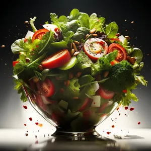 Healthy Gourmet Salad with Fresh Vegetables