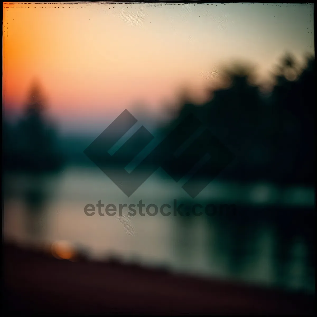 Picture of Sundown Reflection: Mirrored Car Shines Under Night Sky