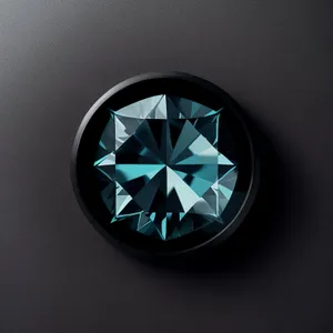Shiny Black Button with Metallic Rim