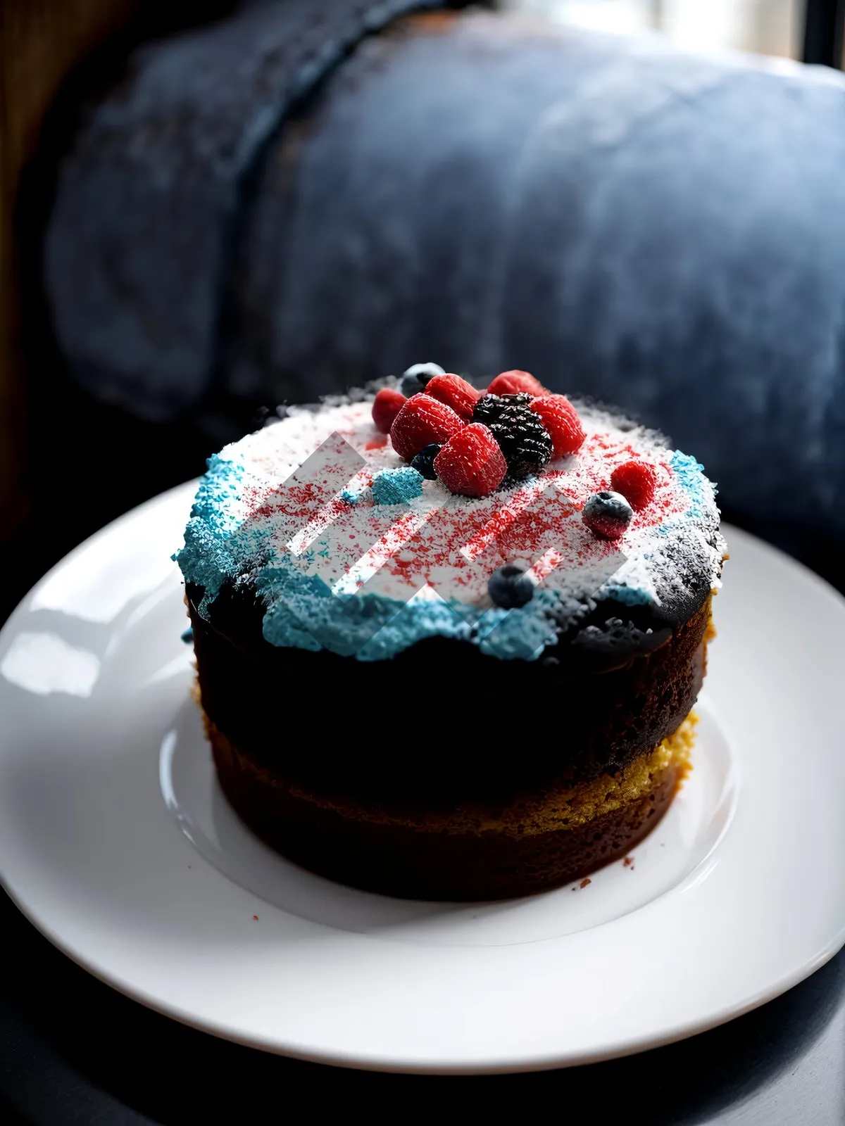 Picture of Delicious Gourmet Fruit Cake with Sweet Cream