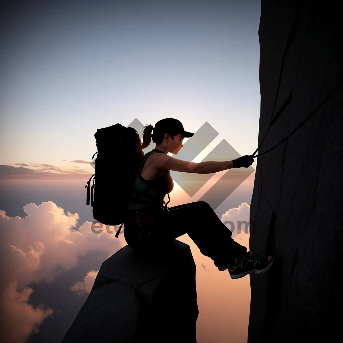 Picture of Skybound Photographer Capturing Sunset Silhouette