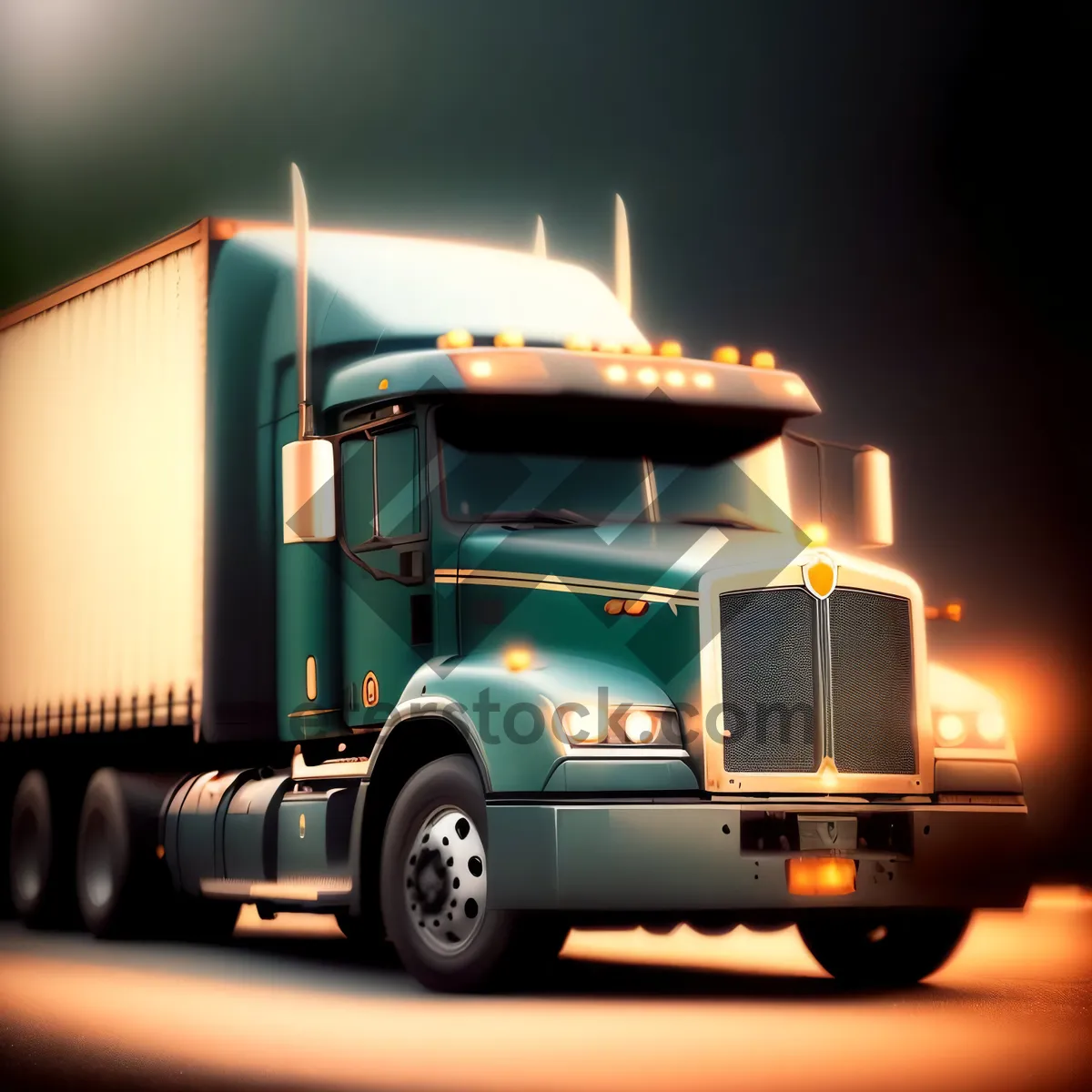 Picture of Freight Transport on Highway Under Clear Sky