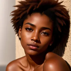 Stunning Afro Model with Sensual Elegance