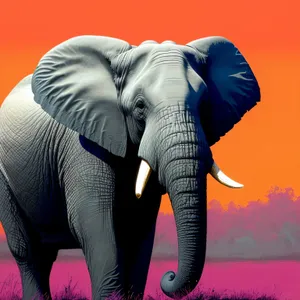 Majestic Ivory-Tusked Elephant in South African Wilderness