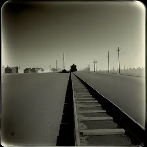 Speeding through the Sky: Bullet train on rail tracks