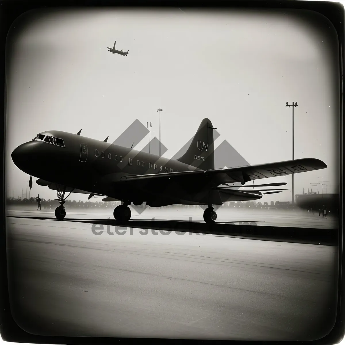 Picture of High-Flying Air Travel: Aerial Jet Plane Soaring